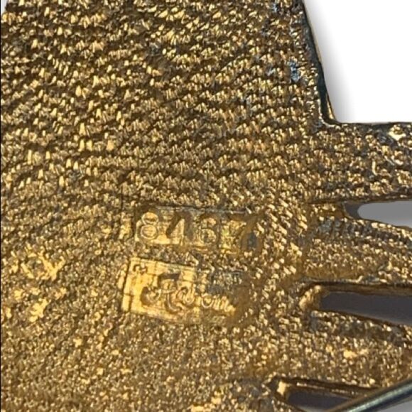 Mid Century Marcel Boucher for Avon of Belleville Woven Textured Goldtone Br… - Picture 7 of 9